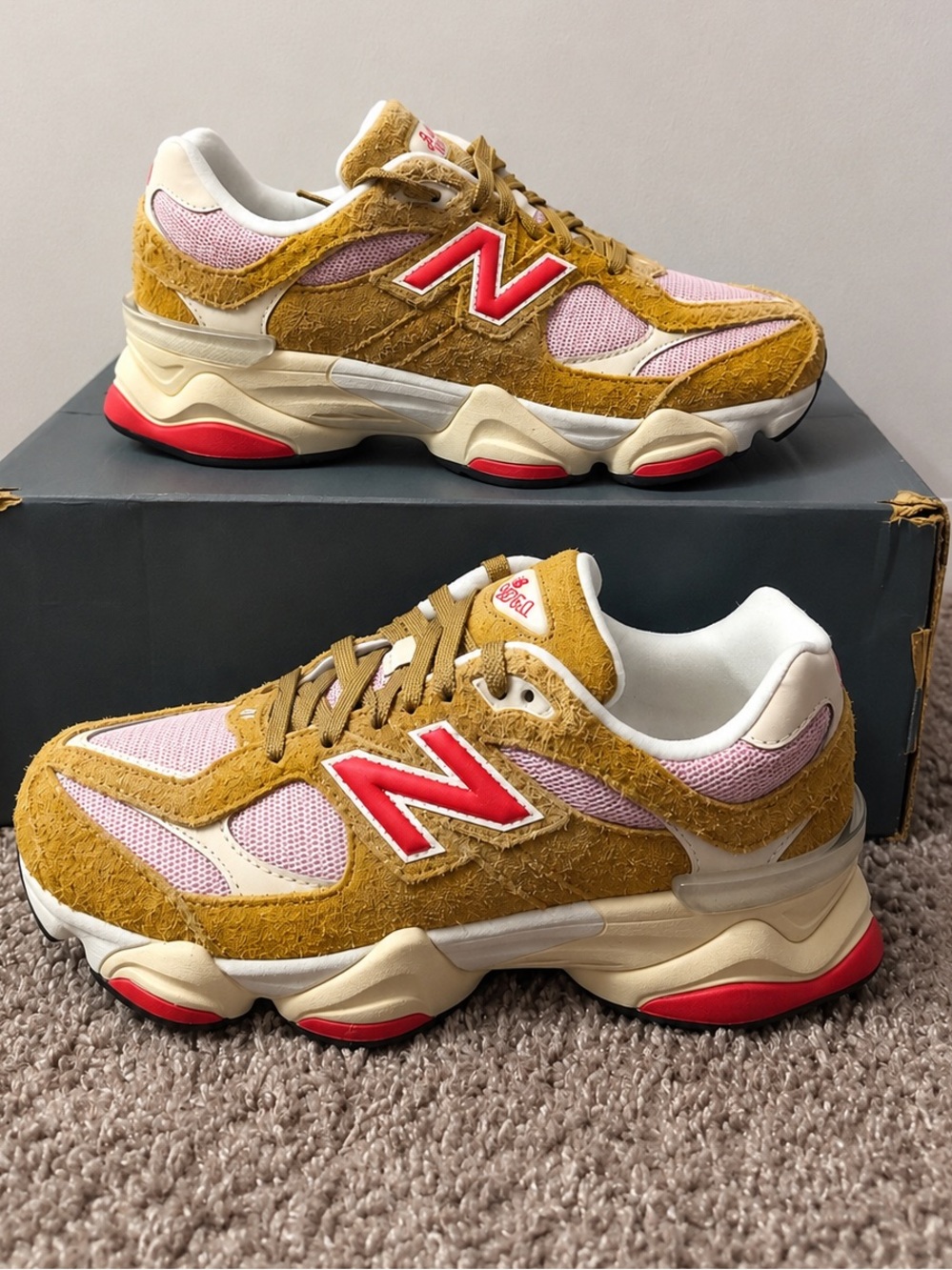 New Balance 9060 'Great Plains True Red' Size 7 Youth or 8.5 Women (See Photo)